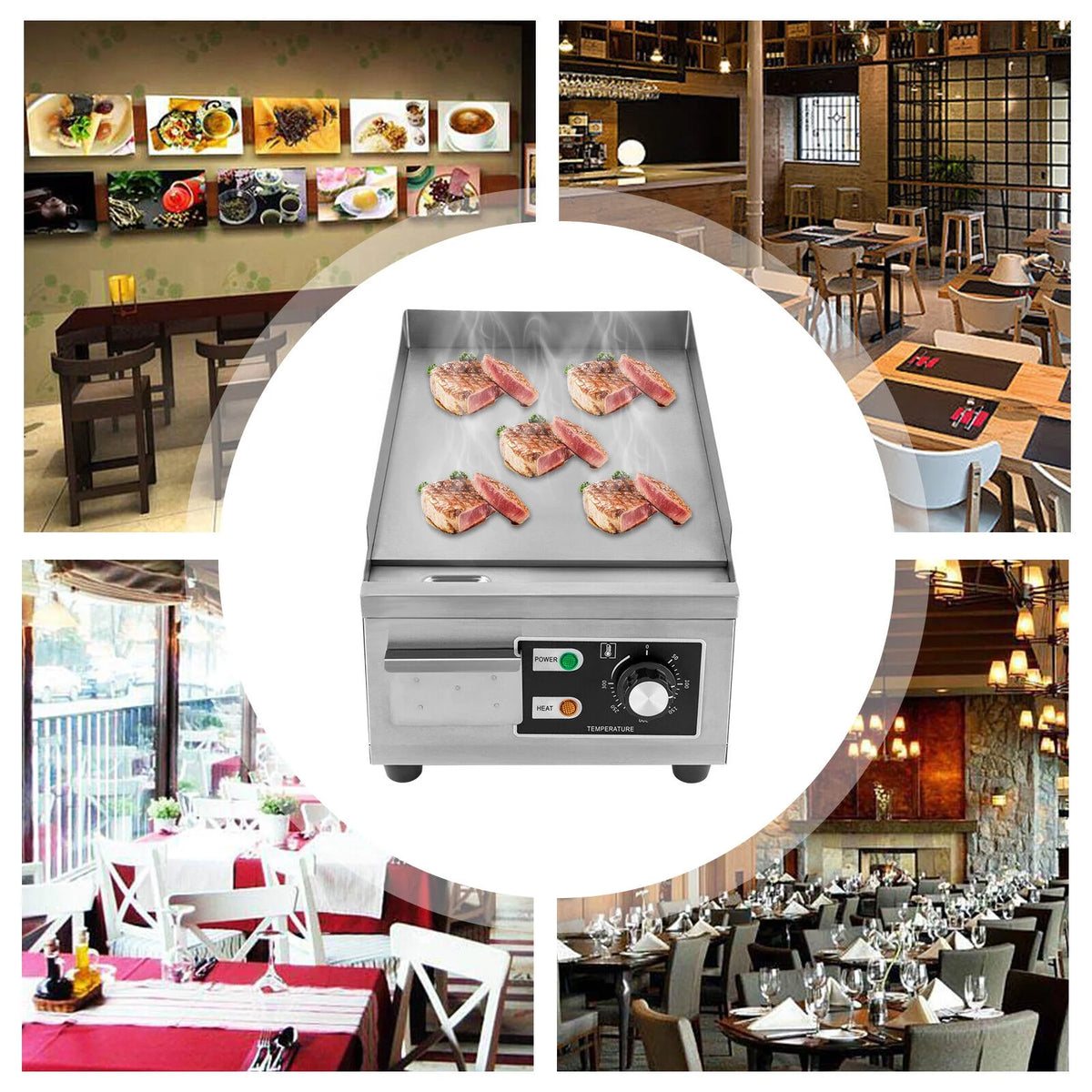 1300W Flat Top Electric Grill K92375