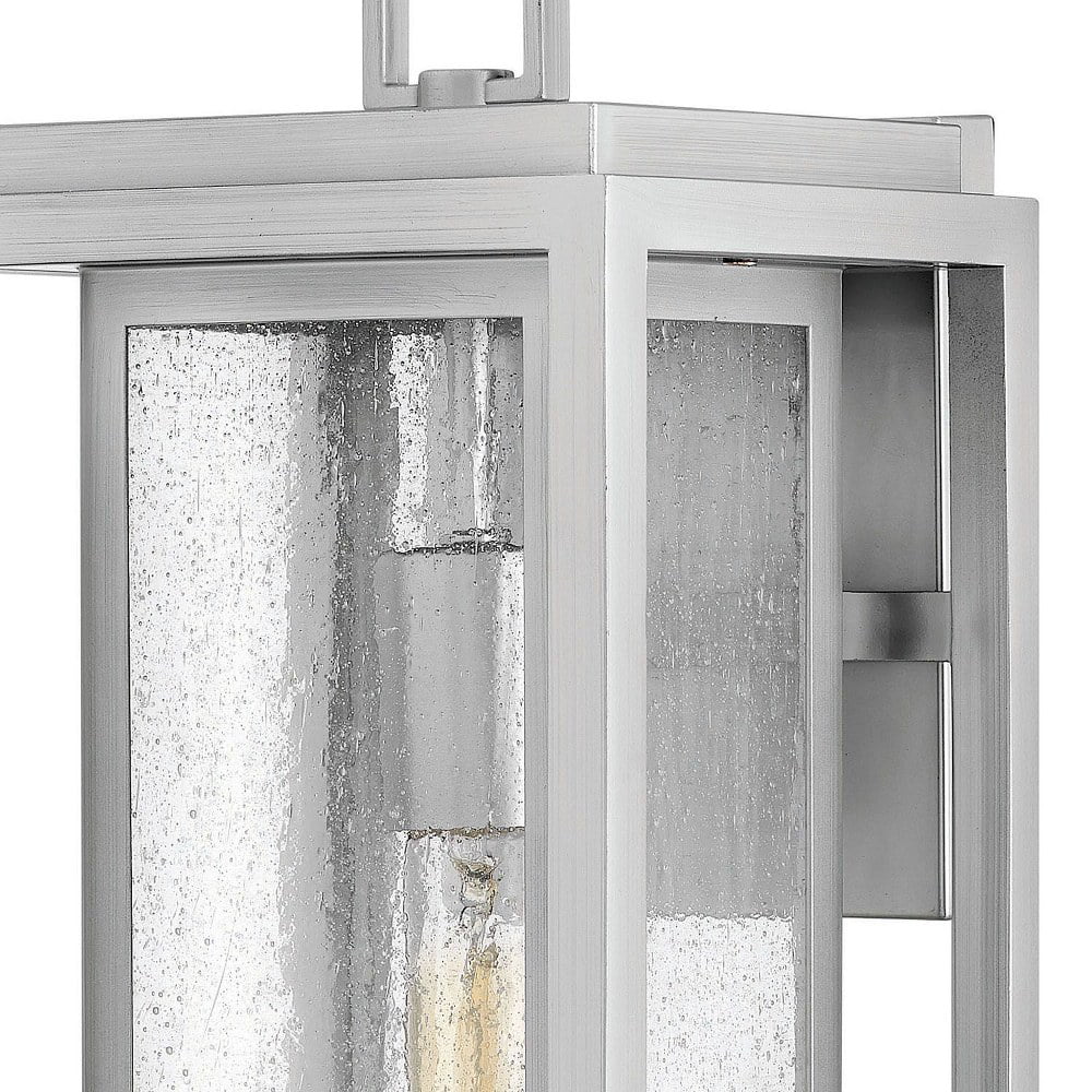 1-Light Large Outdoor Wall Lantern with Clear Seedy Glass D990