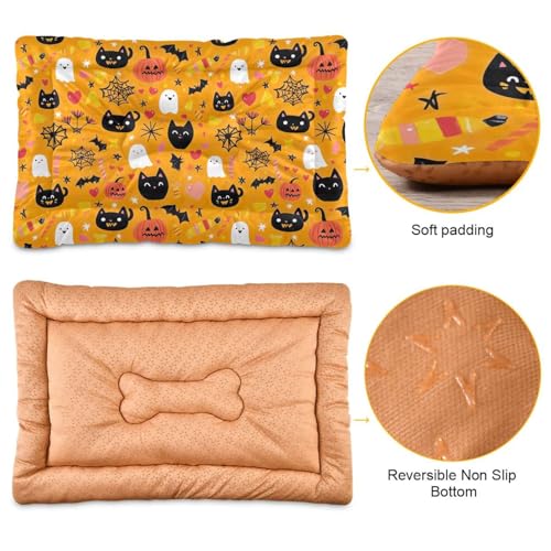 Soft Machine Washable Dog Bed Mat with Anti-Slip Bottom L196