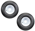 2-Pk Golf Cart Tires On Rims 18X8.50-8 White 4 Lug K695