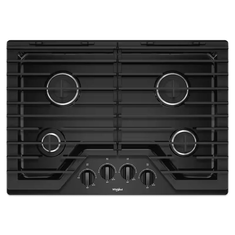 Black 4 Burner Gas Cooktop with Cast-Iron Grates C52551