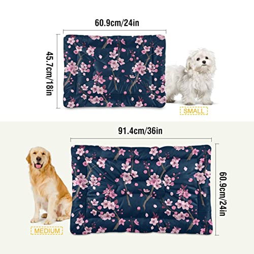 Soft Machine Washable Dog Bed Mat with Anti-Slip Bottom L196