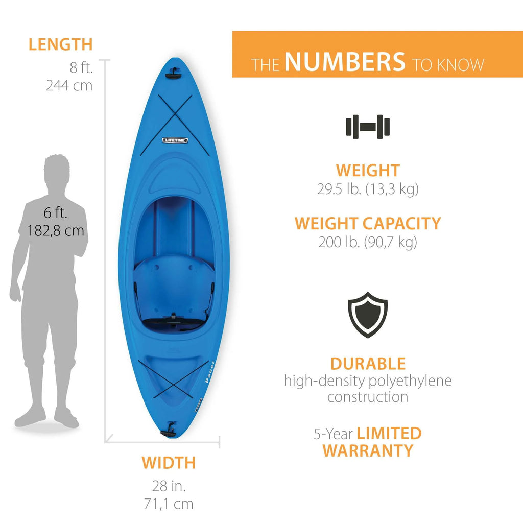 Green 8 ft Sit-Inside Kayak X733