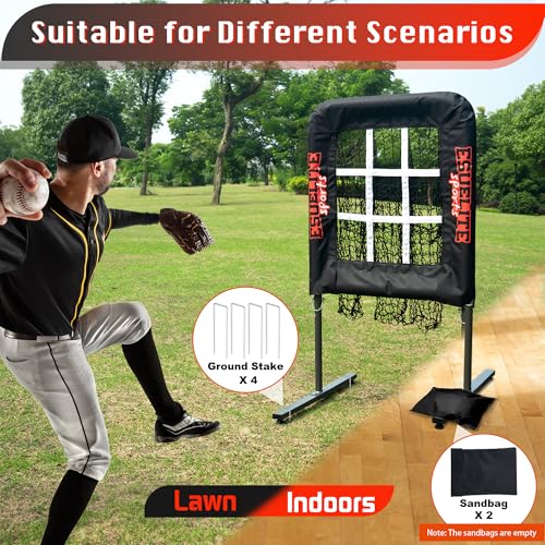 9 Hole Pitching Net with Strike Zone B167939