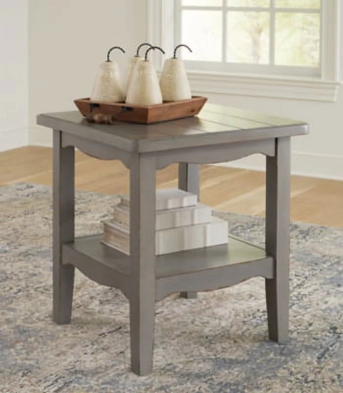 Antique Gray End Table E553123
