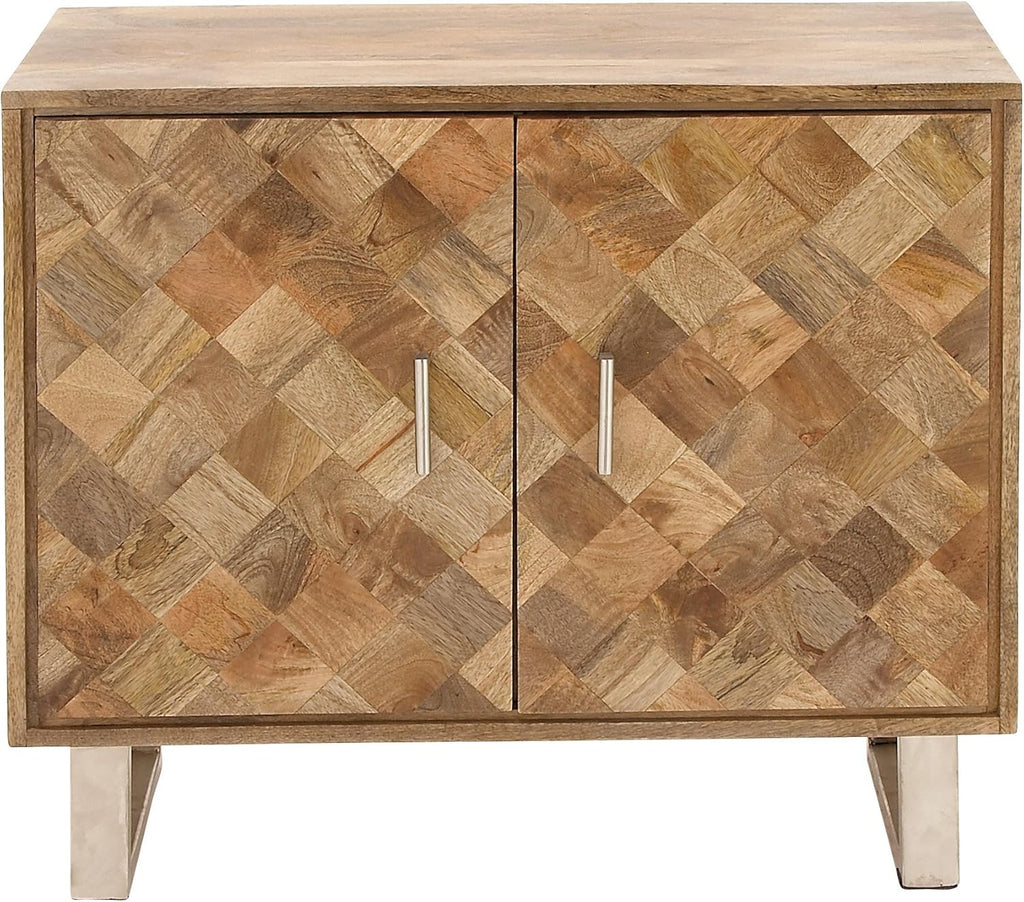 Wood And Metal Cabinet S30453