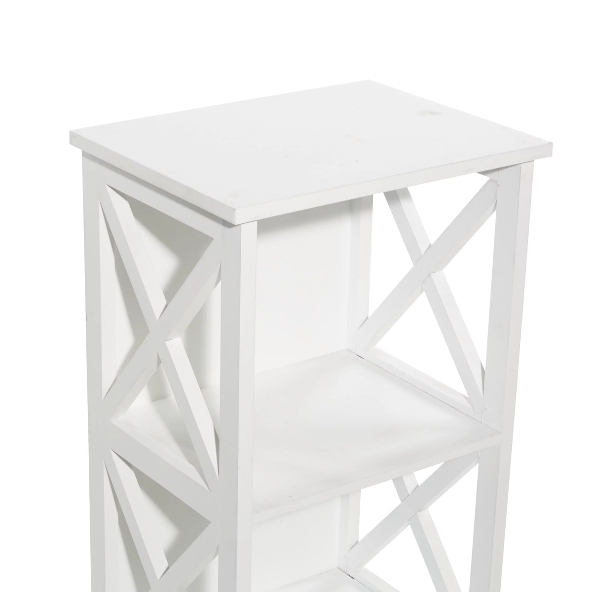 White Wood 3-Tier Shelving Unit I205