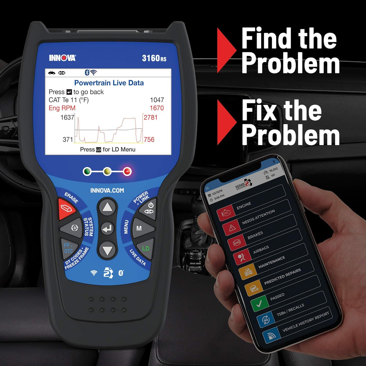 OBD2 Scanner with ABS Bleed and Oil Light Reset T9846