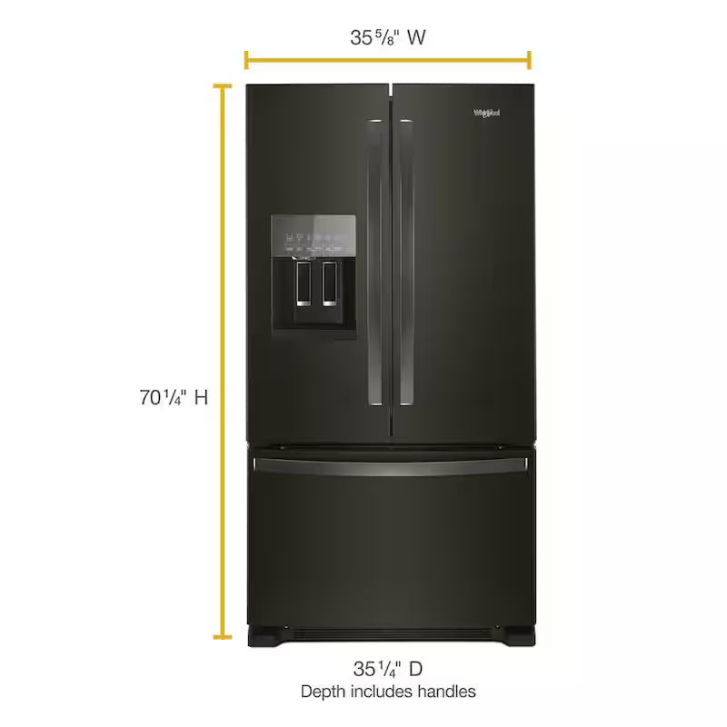 French Door Refrigerator in Black Stainless Q807695