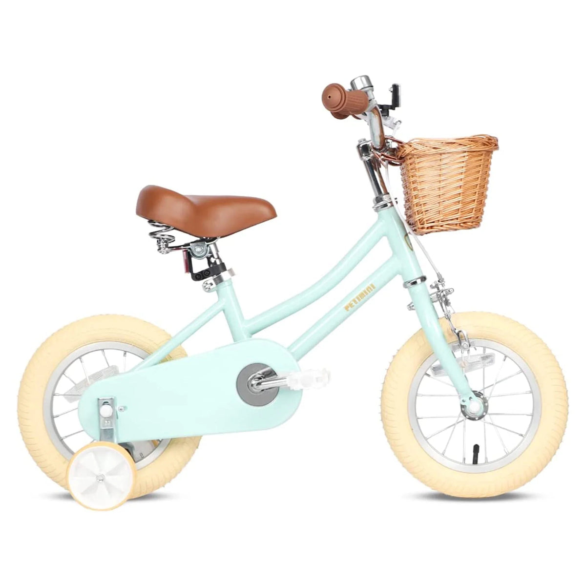 14 Inch Child Bicycle with Basket, Bell, and Training Wheels C69059