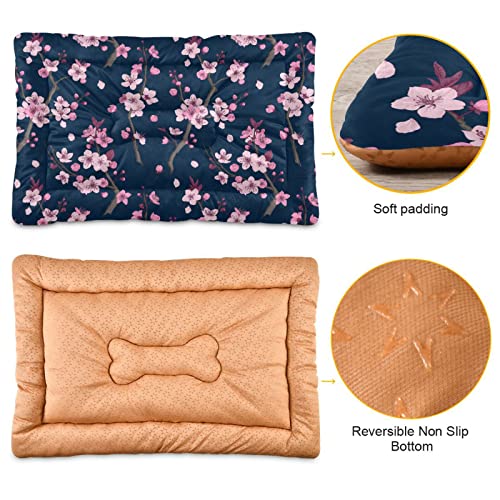 Soft Machine Washable Dog Bed Mat with Anti-Slip Bottom L196