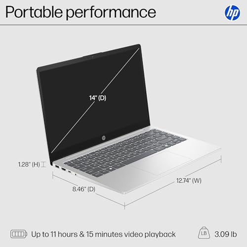 14 inch Laptop, Intel Core i3-N305, 8 GB RAM, 256 GB SSD, Natural Silver C4368