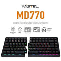 RGB LED Backlit TKL Split Mechanical Keyboard with Cherry MX Red Switch M7154