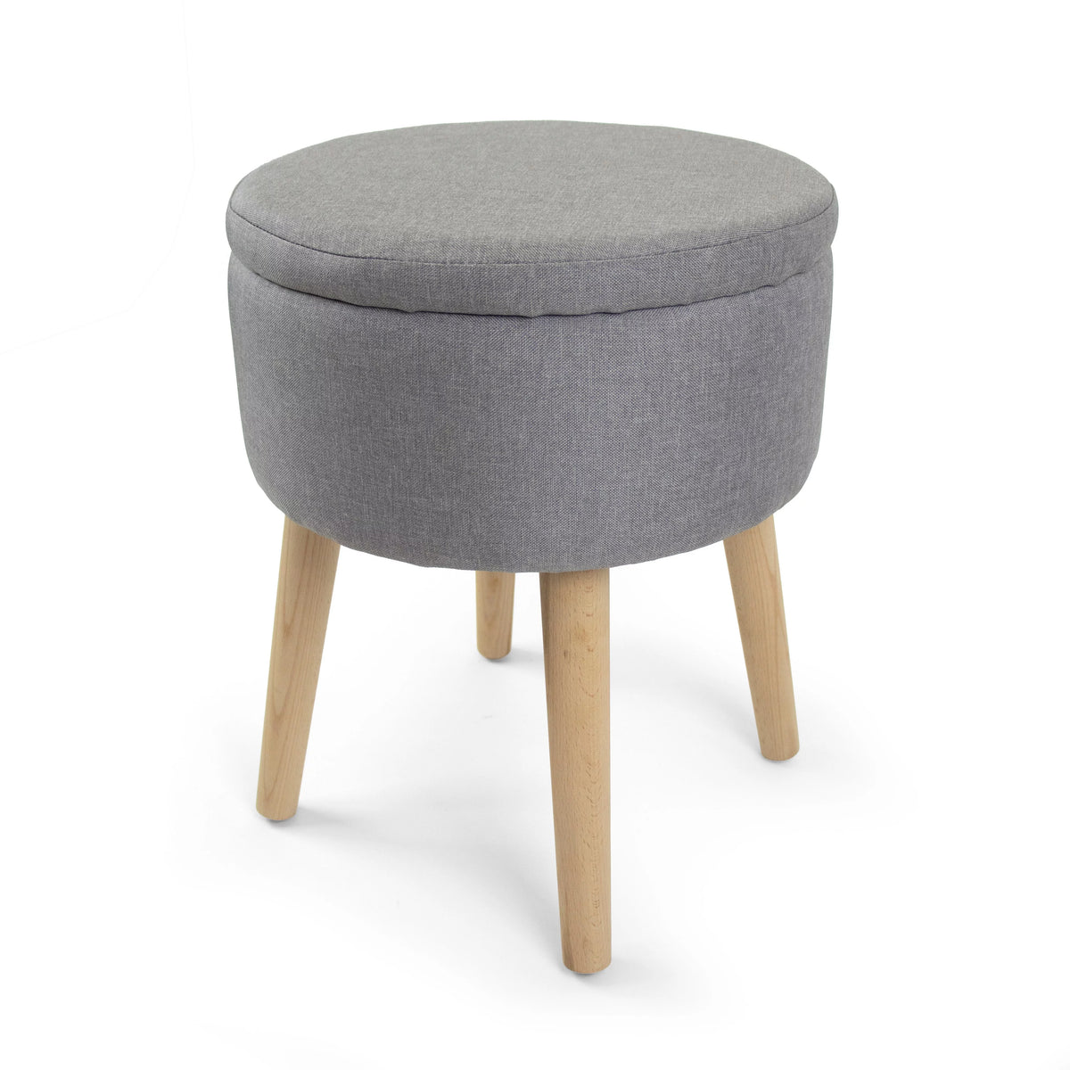 14" Round Storage Ottoman with Tray K3327