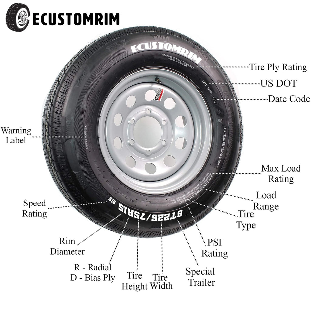 2-Pk Golf Cart Tires On Rims 18X8.50-8 White 4 Lug K695