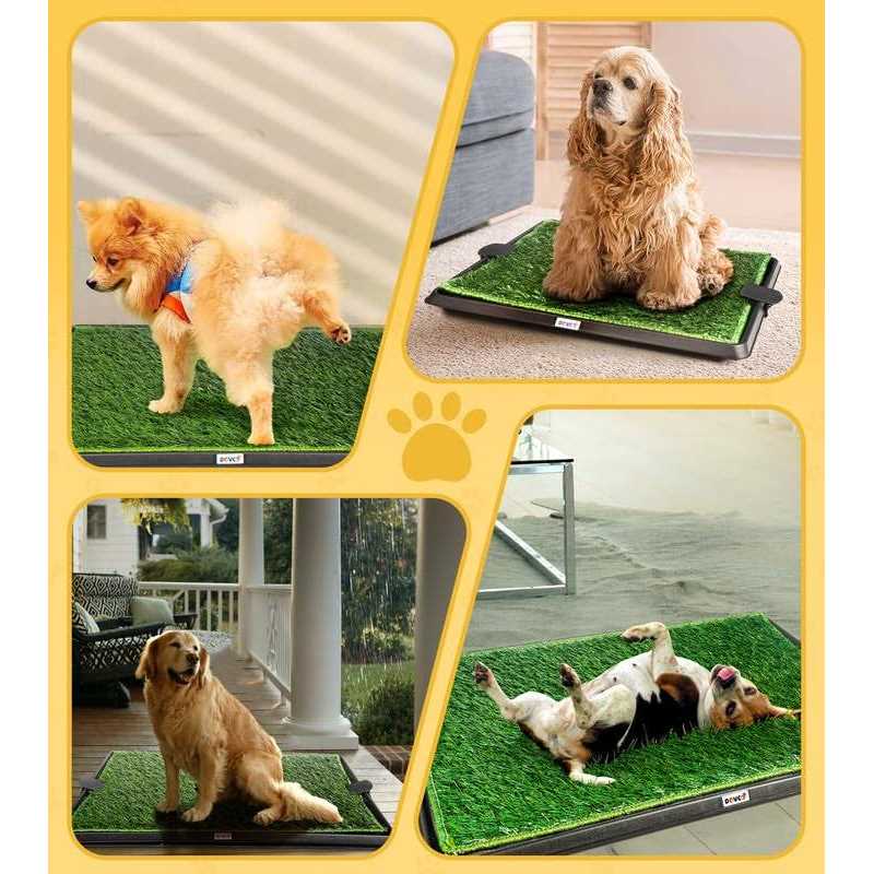 Super Absorbent Dog Grass Pad with Tray 4-Layer I813945