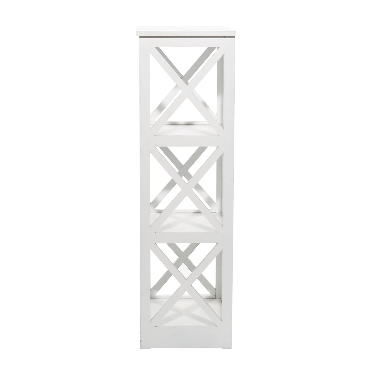 White Wood 3-Tier Shelving Unit I205