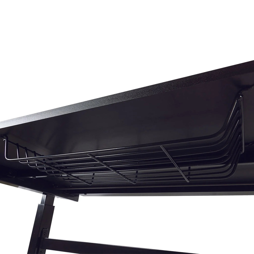 Black Height Adjustable Sit Stand Desk with Casters F8566