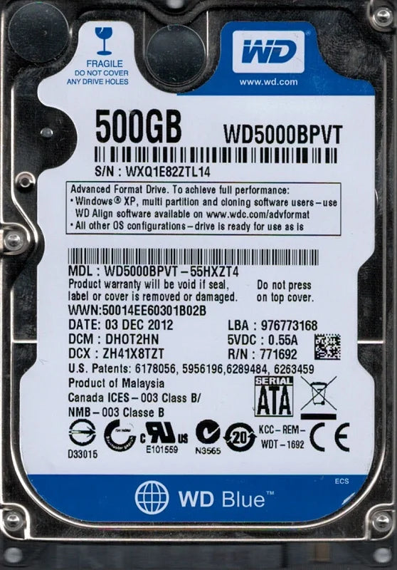 500GB Hard Drive W642