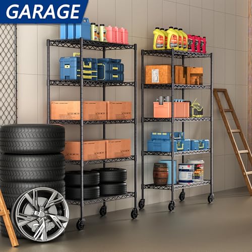 Adjustable Heavy Duty 3-Shelf Metal Wire Shelving Black M15127