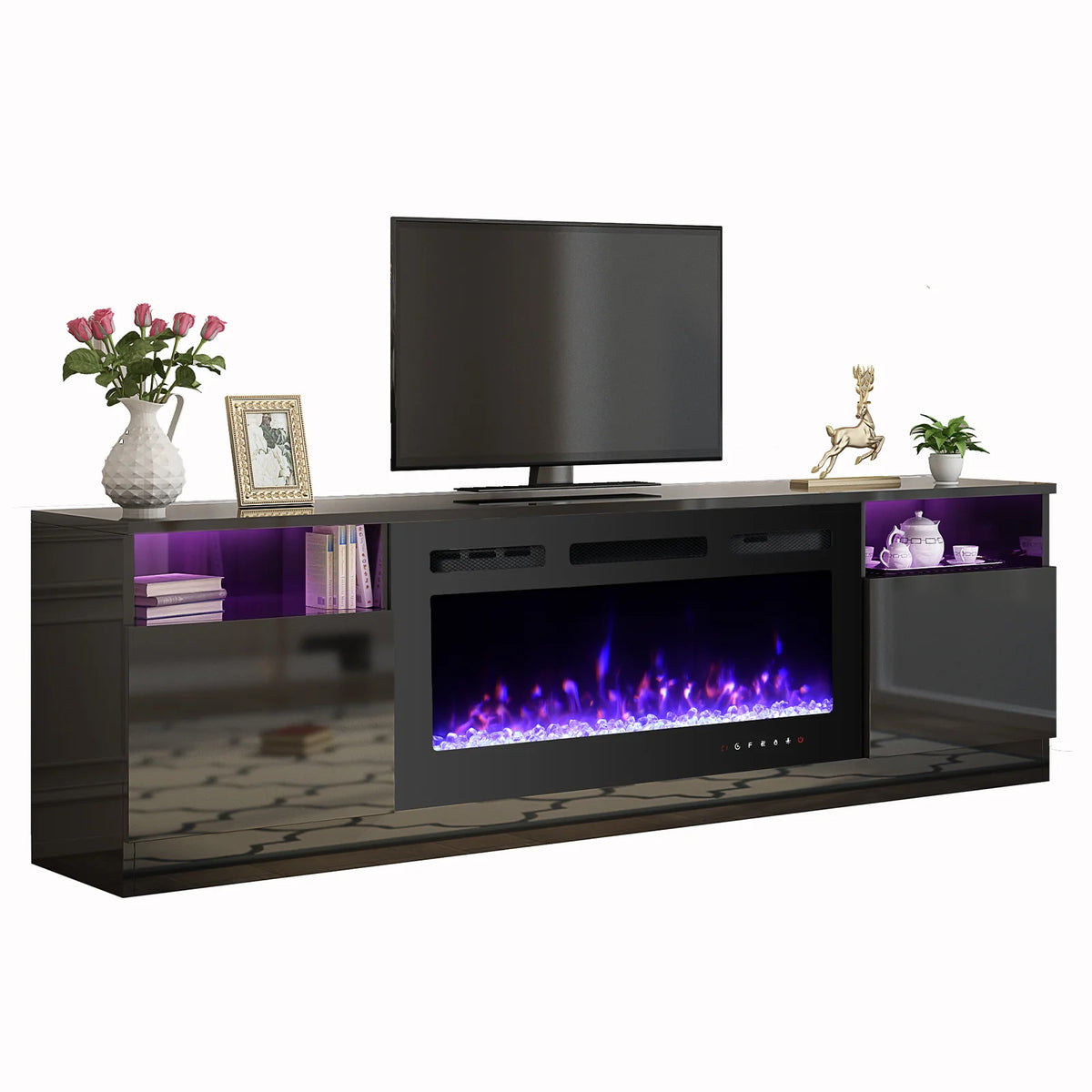70'' Fireplace TV Stand with 36'' Electric Fireplace U14059