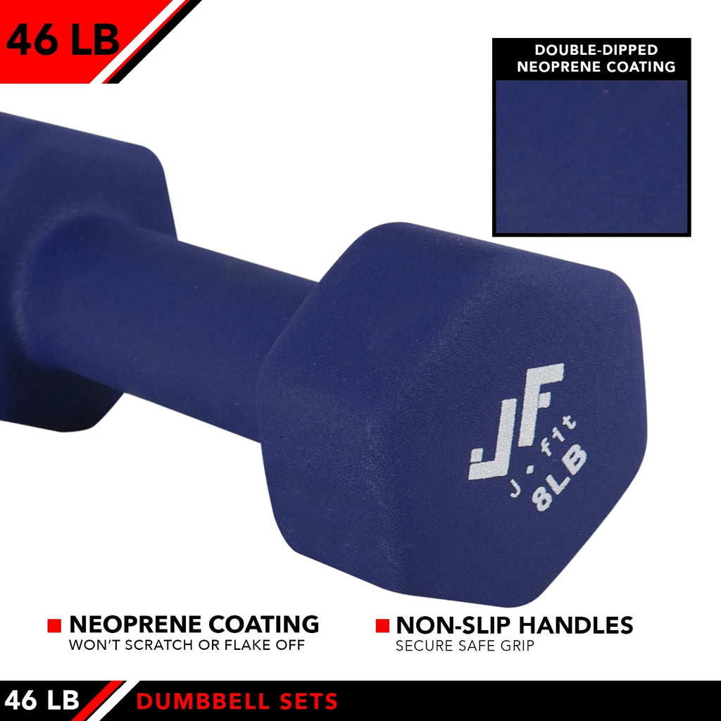 46 lb Dumbbell Set with Steel Stand N826