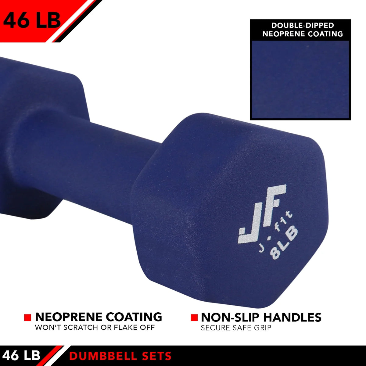 46 lb Dumbbell Set with Steel Stand N826