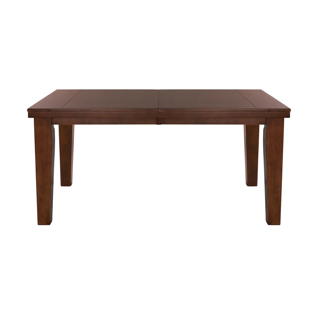 Dark Oak Rectangular Wooden Dining Table with Extension Leaf I4906