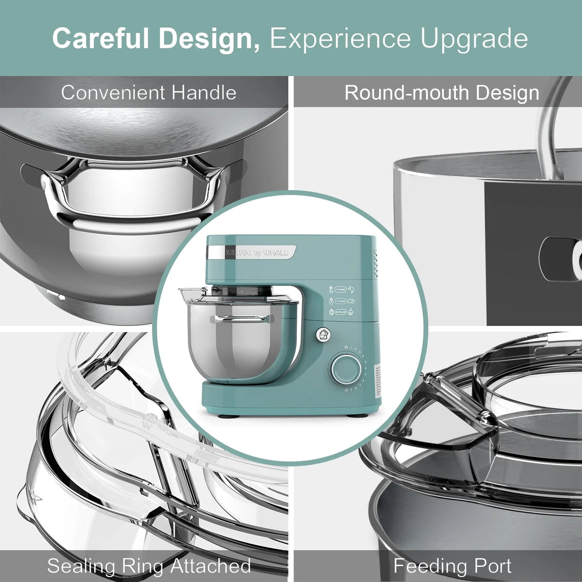 5.5Qt 12-Speed Tilt-Head Electric Kitchen Mixer with Stainless Steel Bowl F4869
