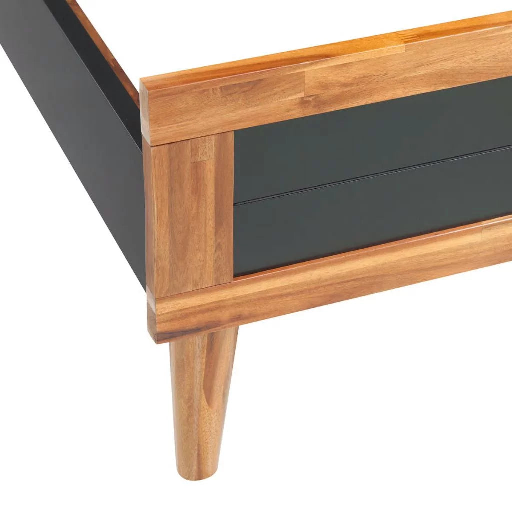 Black Solid Acacia Wood Bed Frame Z7804