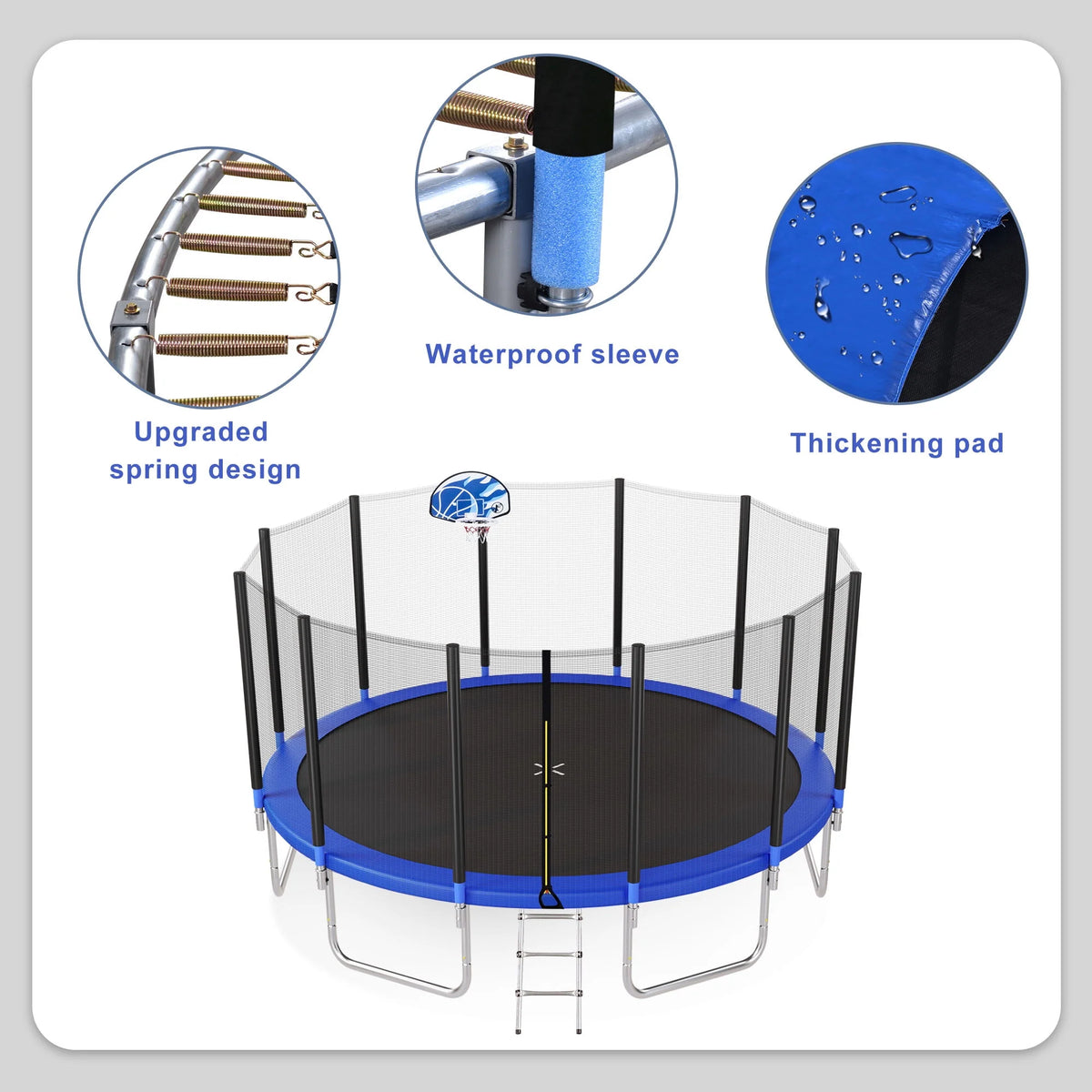 14FT Trampoline with Enclosure and Ladder H844547