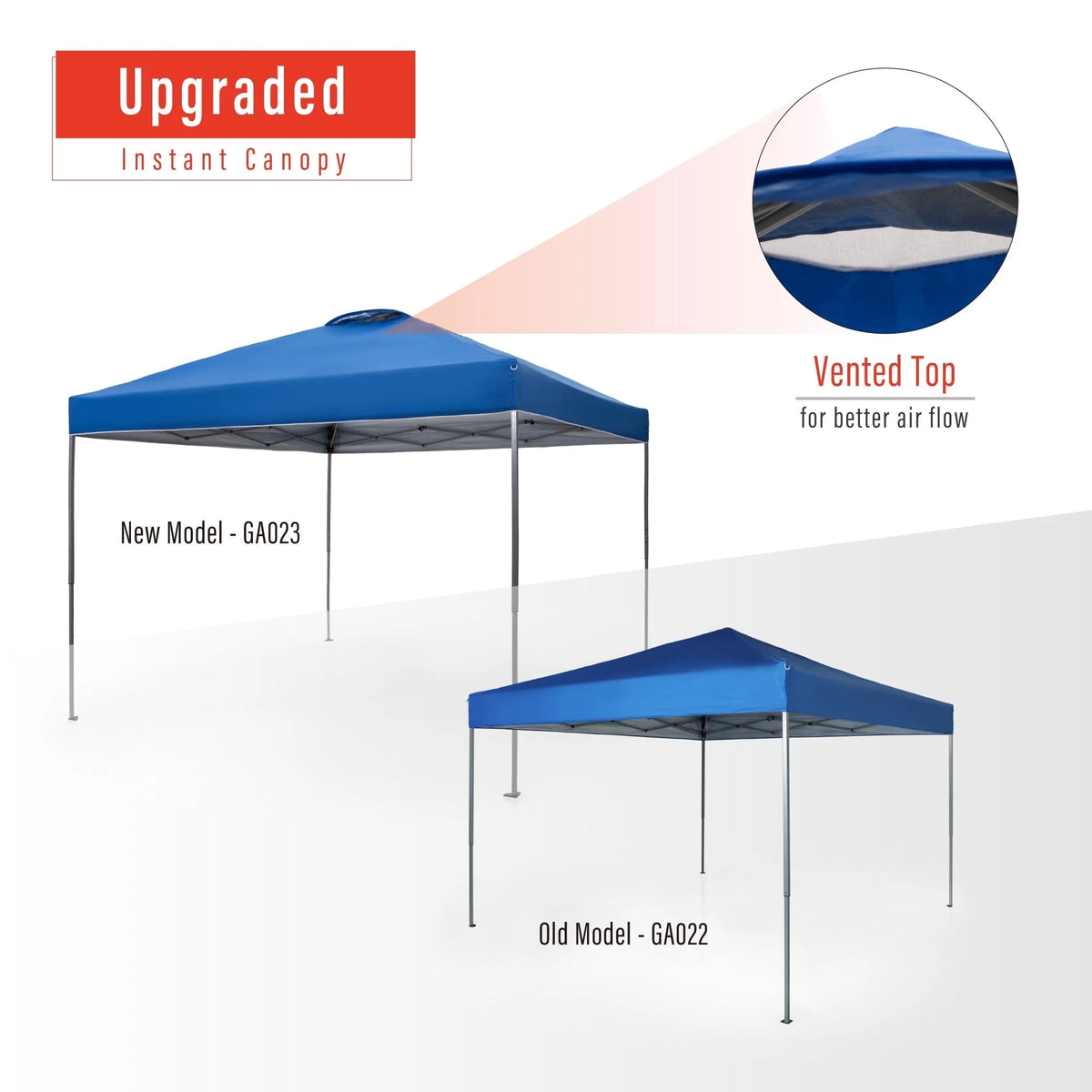 10' x 10' Blue Pop Up Canopy Tent with Wheeled Bag U11626
