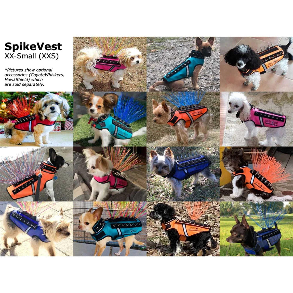 Reflective Dog Harness Vest with Spikes A970506