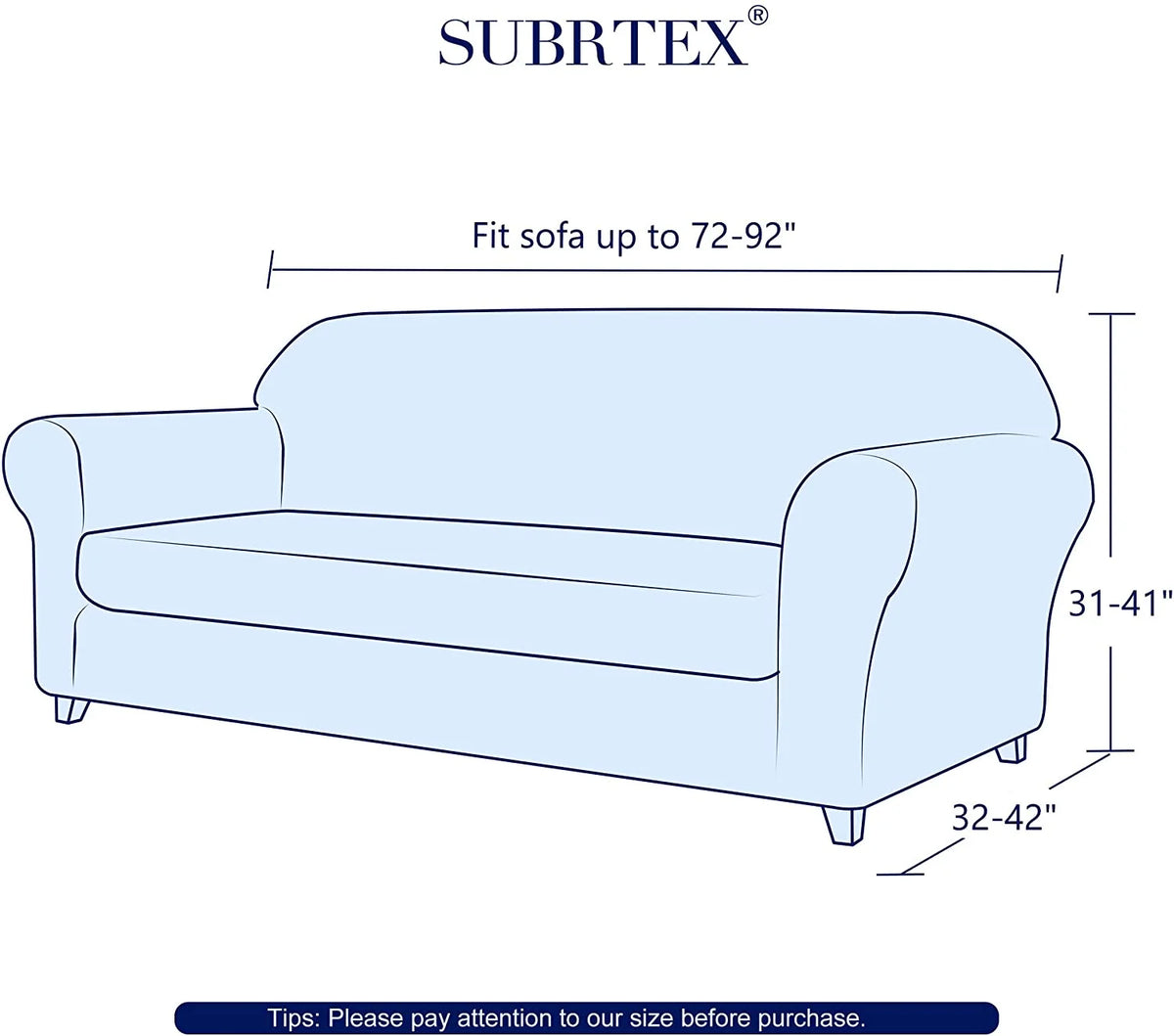 2-Piece Textured Grid Sofa Slipcover I529238