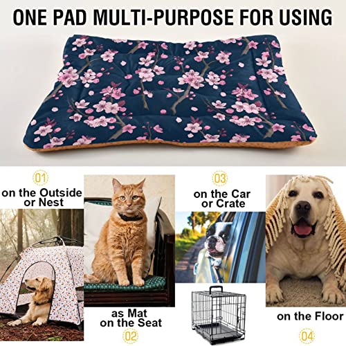 Soft Machine Washable Dog Bed Mat with Anti-Slip Bottom L196