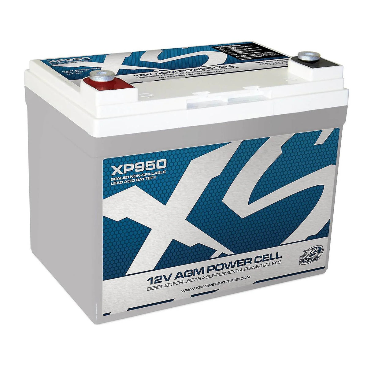 12 Volt AGM Car Audio Battery with Hardware P3121