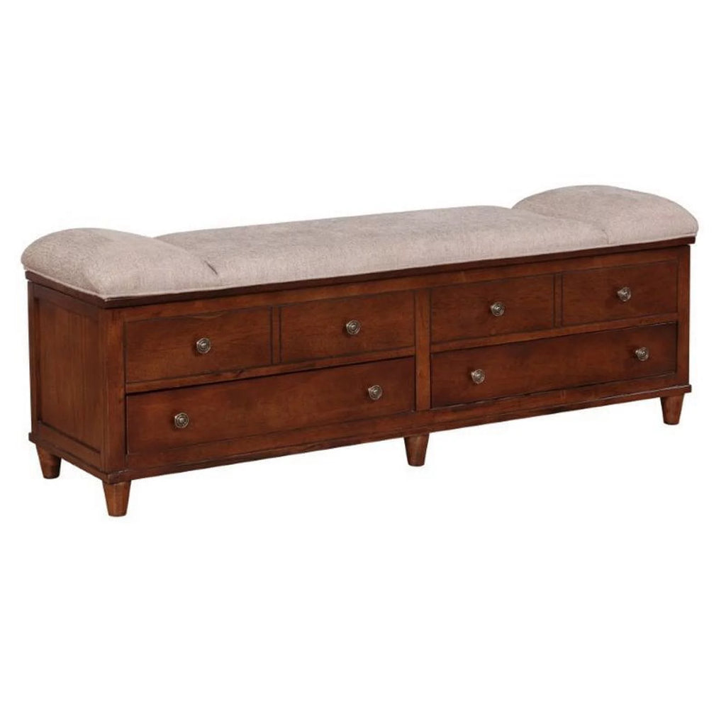 Rustic Umber Storage Bench I427477