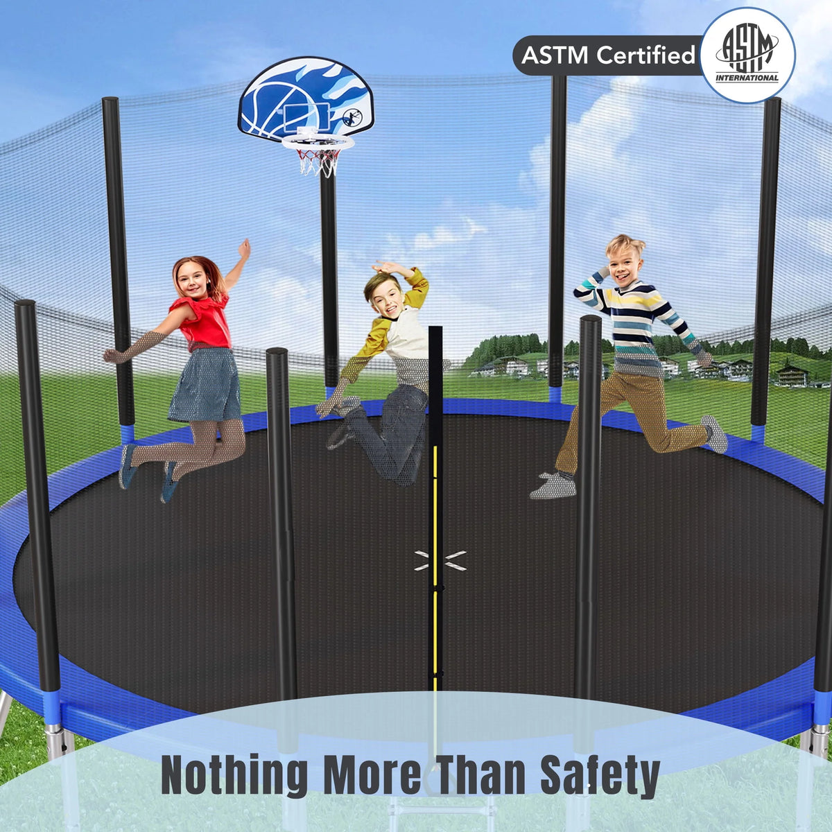 14FT Trampoline with Enclosure and Ladder H844547