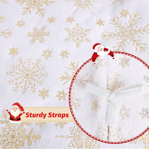 White 36 inches Christmas Tree Skirt U93385