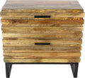 Wood And Metal Cabinet S30453