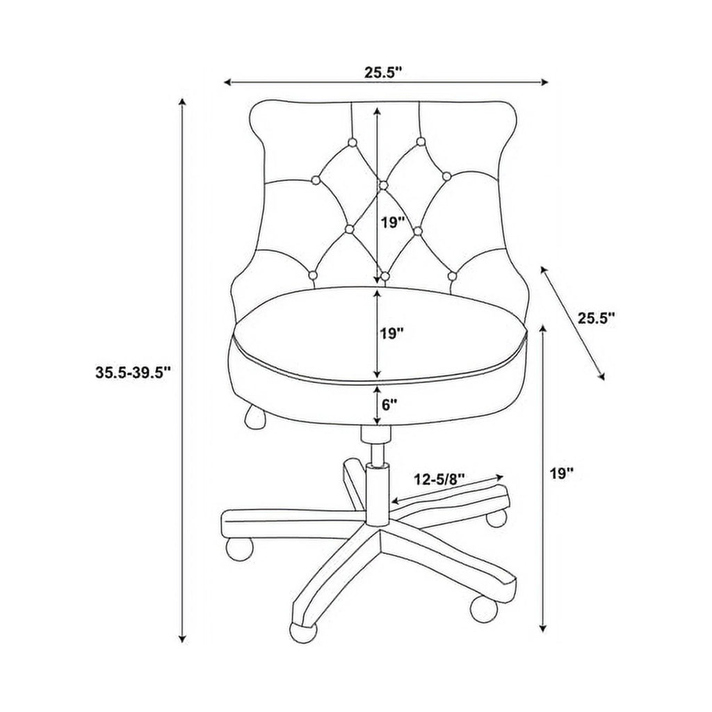 Wood Upholstered Office Chair Beige H307976