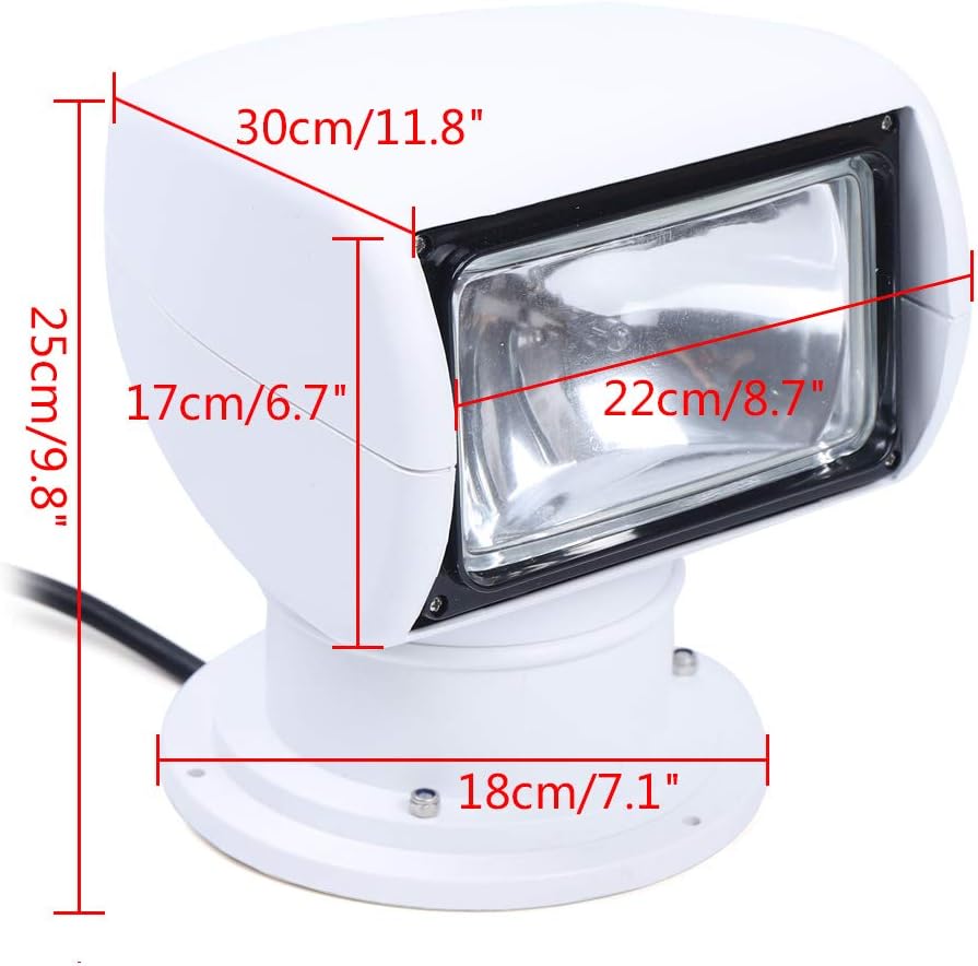 12V 100W White Waterproof Marine Spotlight B66411