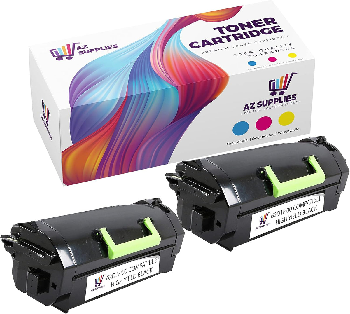 Compatible High Yield Black Toner Cartridge 2 Packs L987