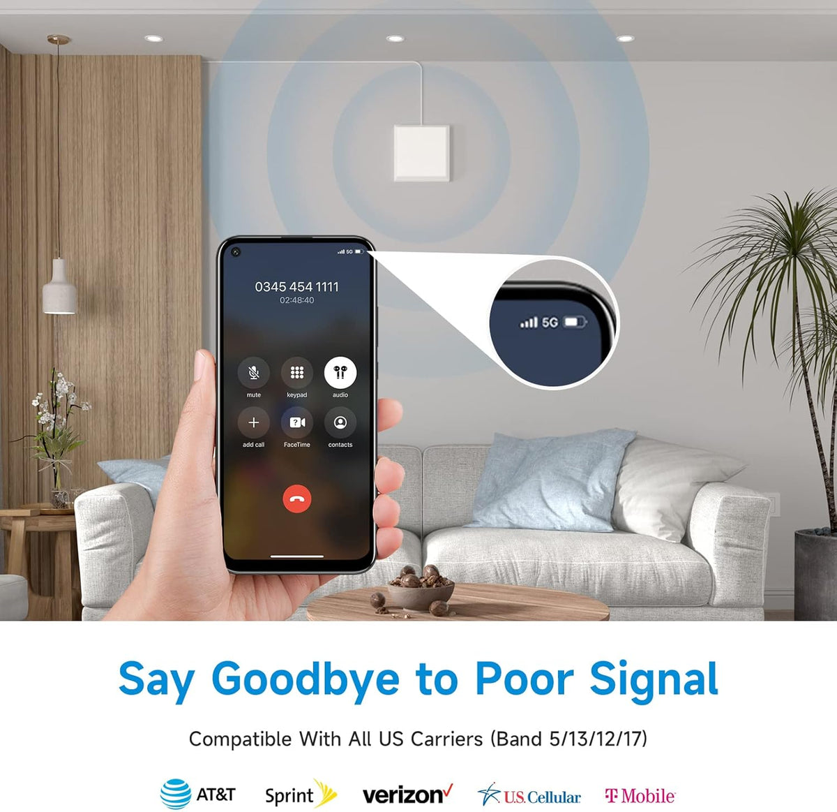 Cell Phone Signal Booster, Multi-User All Carrier, 5G/4G/LTE C2478