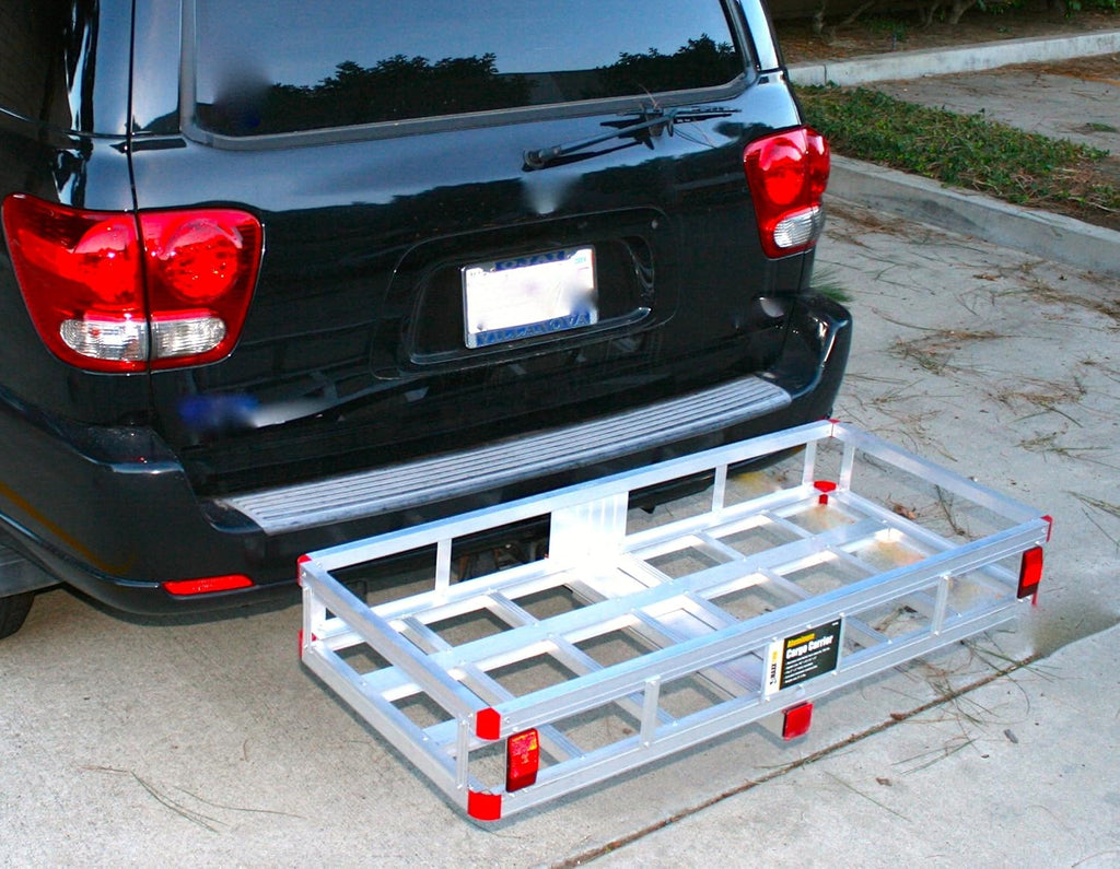 49 x 22.5 Hitch Mount Aluminum Cargo Carrier with High Side Rails W45146