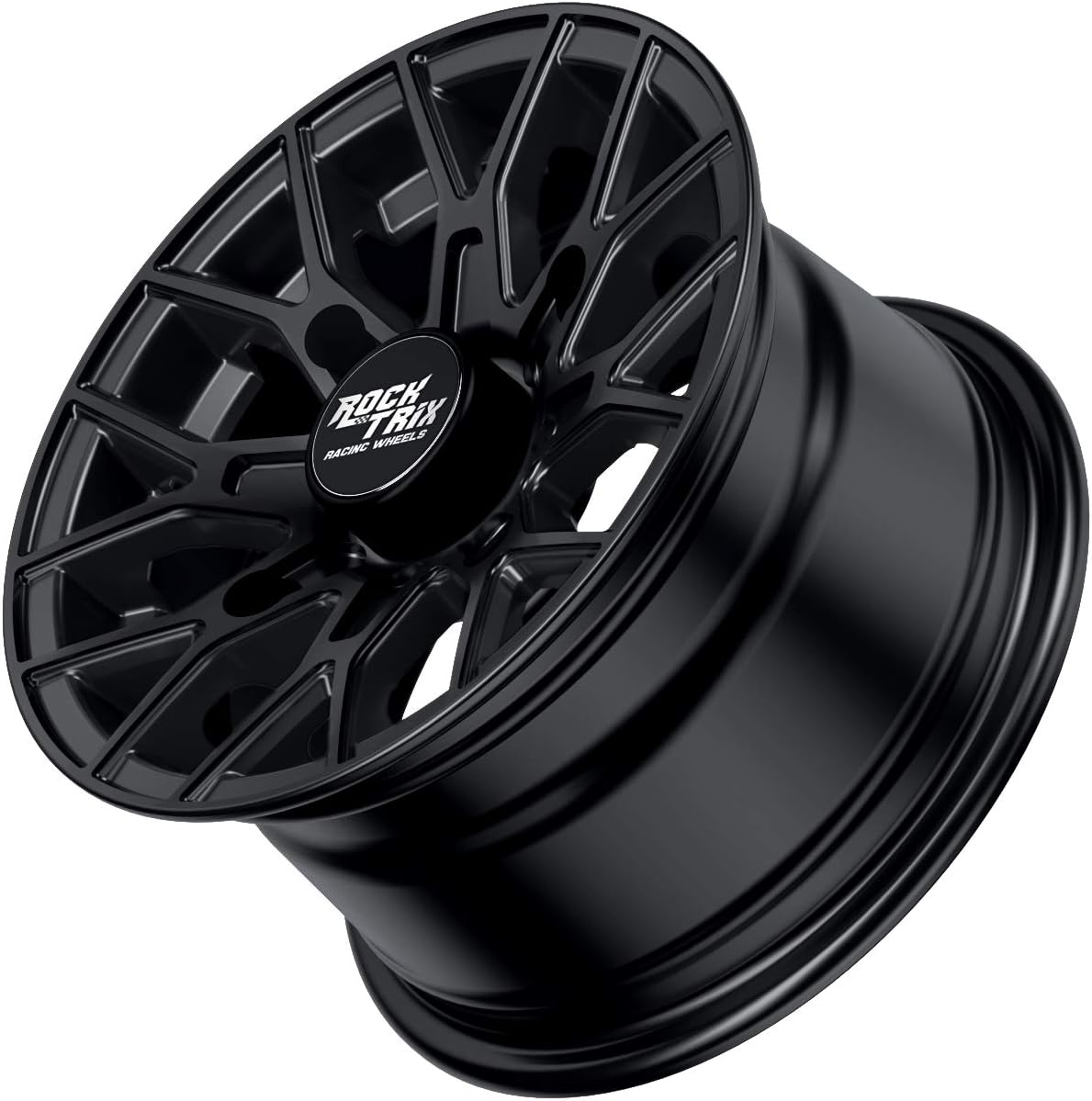 12x7 Matte Black ATV Wheels Set of 4 N180