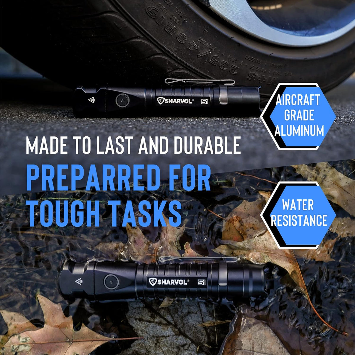 Rechargeable Tactical LED Flashlight 1900 Lumens 5000mAh O303622
