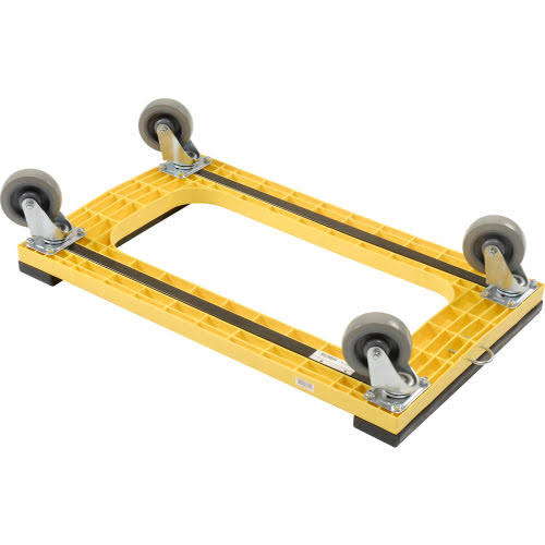 4 in. Plastic Dolly with Rubber Padded Deck Casters X318