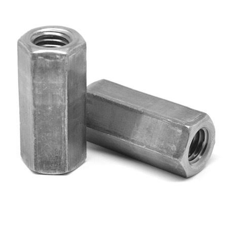 1/4 inch-20 Coarse Thread Hex Rod Coupling Nut Low Carbon Steel Plain Finish N46965
