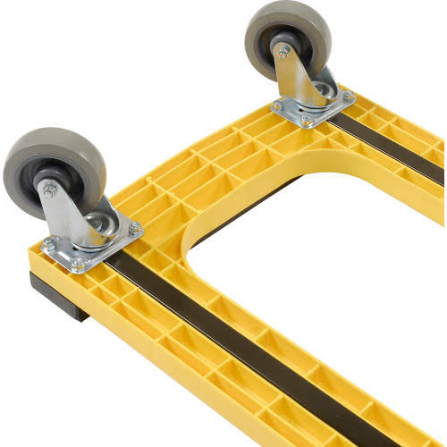 4 in. Plastic Dolly with Rubber Padded Deck Casters X318